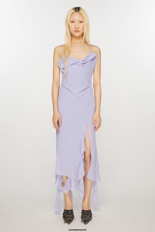 Acne Studios vaatteet lila violetti 0VF2B257 röyhelönauhamekko