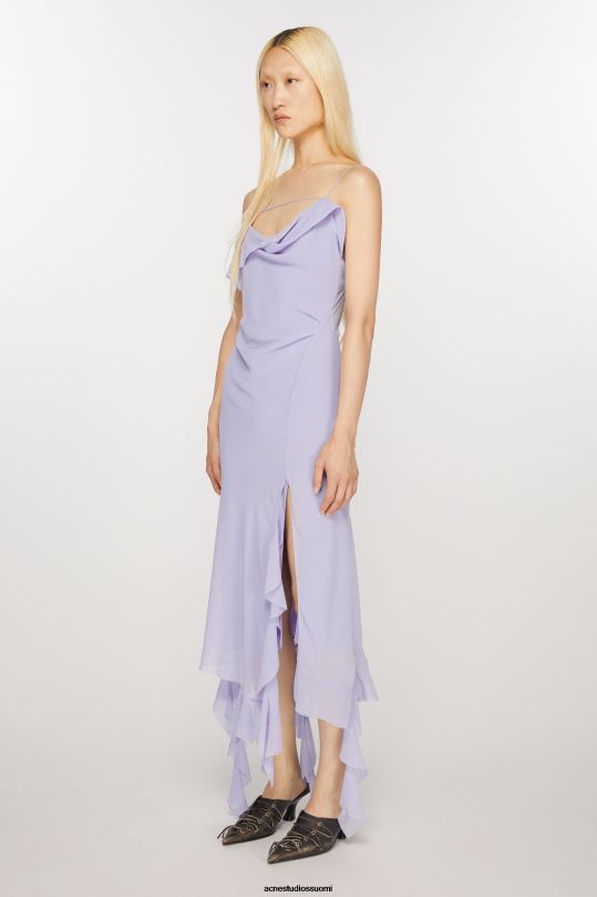 Acne Studios vaatteet lila violetti 0VF2B257 röyhelönauhamekko