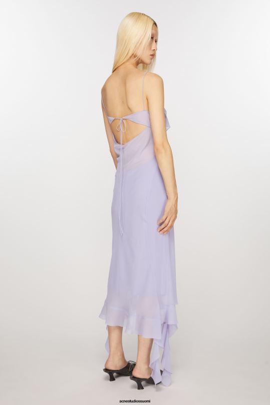 Acne Studios vaatteet lila violetti 0VF2B257 röyhelönauhamekko