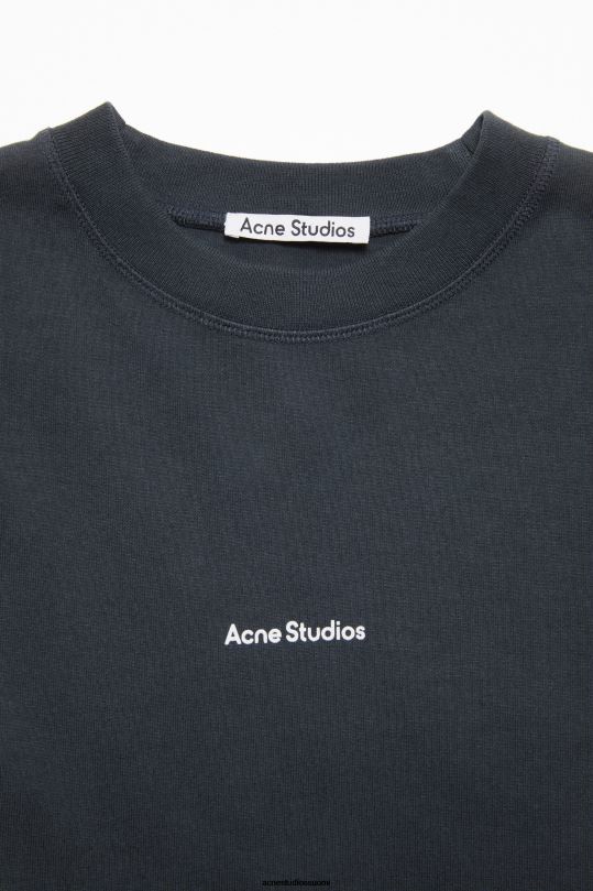 Acne Studios vaatteet musta 0VF2B267 logollinen t-paitamekko
