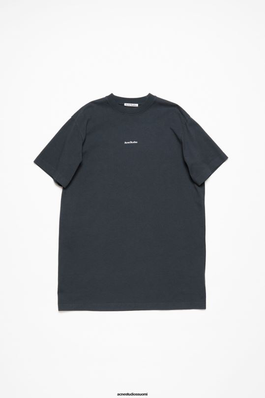Acne Studios vaatteet musta 0VF2B267 logollinen t-paitamekko