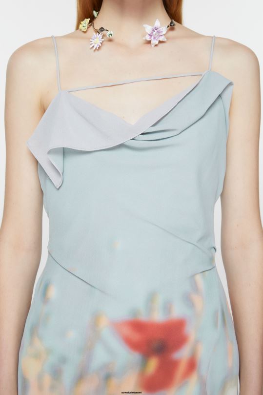 Acne Studios vaatteet pölyinen sininen 0VF2B250 röyhelönauhamekko