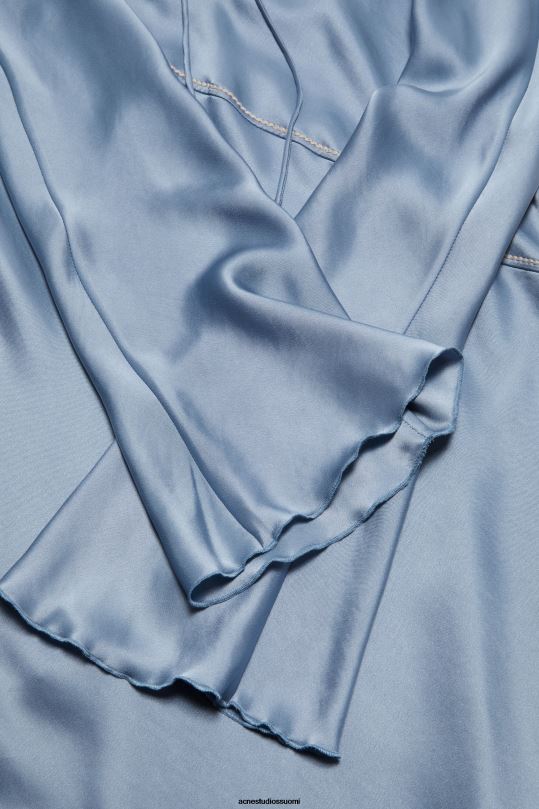 Acne Studios vaatteet pölyinen sininen 0VF2B251 pitkä satiininen mekko