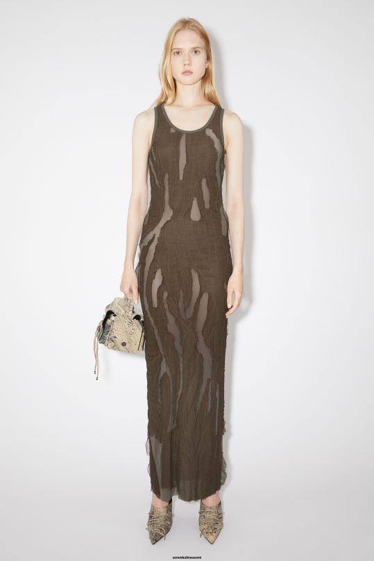 Acne Studios vaatteet ruskea 0VF2B278 hihaton mekko runway show