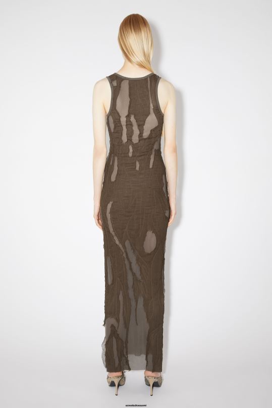 Acne Studios vaatteet ruskea 0VF2B278 hihaton mekko runway show