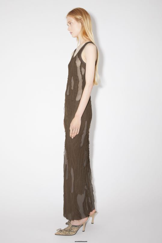 Acne Studios vaatteet ruskea 0VF2B278 hihaton mekko runway show