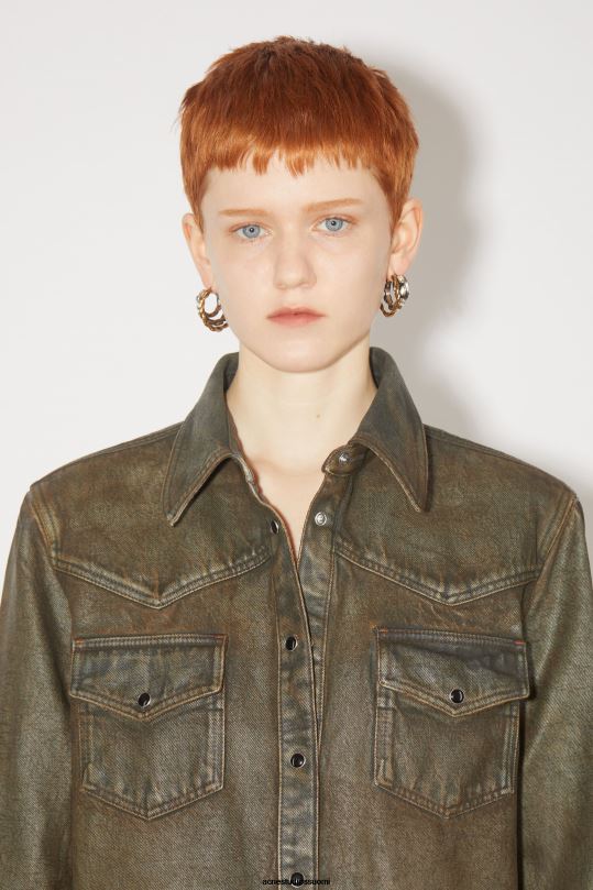 Acne Studios vaatteet sininen/beige 0VF2B284 denim mekko