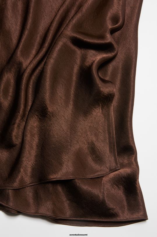 Acne Studios vaatteet suklaanruskea 0VF2B379 satiininen mekko