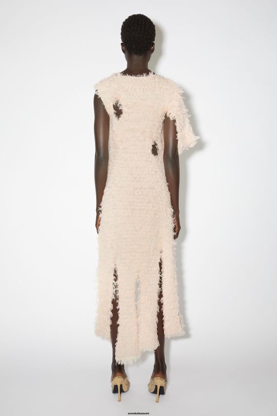 Acne Studios vaatteet vaaleanpunainen 0VF2B281 villasekoite leikattu mekko kiitotien show
