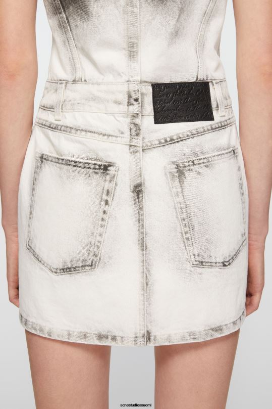 Acne Studios vaatteet valkoinen musta 0VF2B255 denim mekko