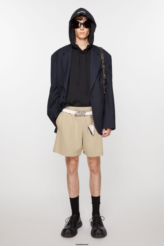 Acne Studios vaatteet betonin harmaa 0VF2B1102 puuvillaiset shortsit