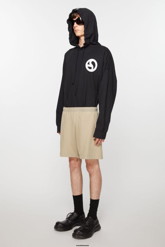 Acne Studios vaatteet betonin harmaa 0VF2B1102 puuvillaiset shortsit
