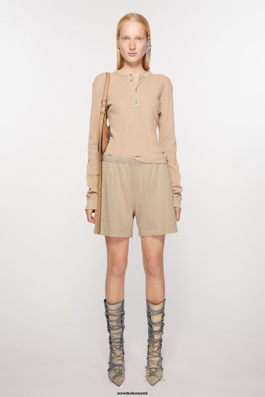 Acne Studios vaatteet betonin harmaa 0VF2B366 puuvillaiset shortsit