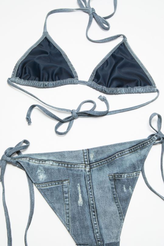 Acne Studios vaatteet denim sininen 0VF2B365 bikini setti