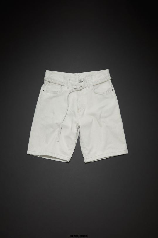 Acne Studios vaatteet ekru 0VF2B1082 löysät farkkushortsit