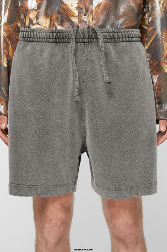 Acne Studios vaatteet haalistunut musta 0VF2B1071 puuvillaiset shortsit
