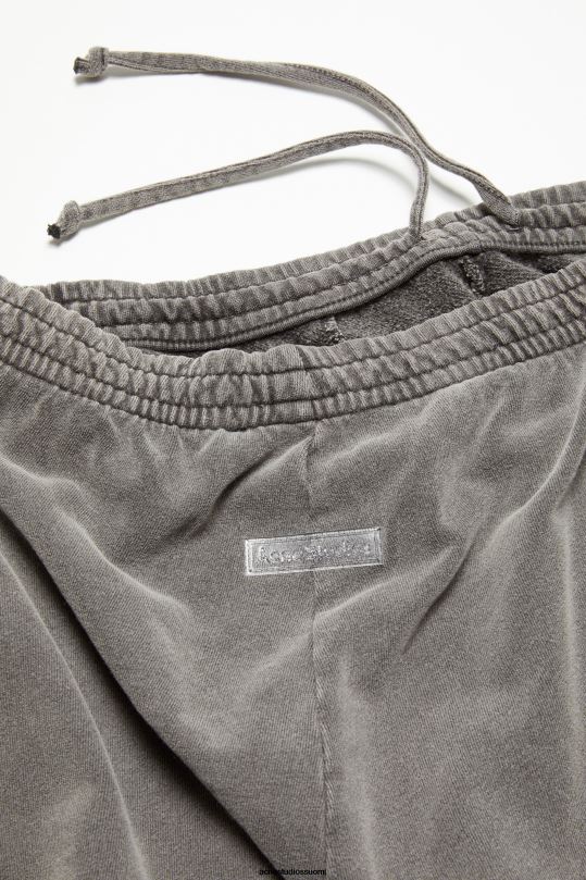Acne Studios vaatteet haalistunut musta 0VF2B1071 puuvillaiset shortsit