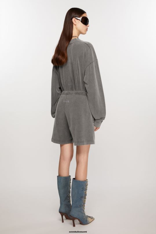 Acne Studios vaatteet haalistunut musta 0VF2B333 puuvillaiset shortsit