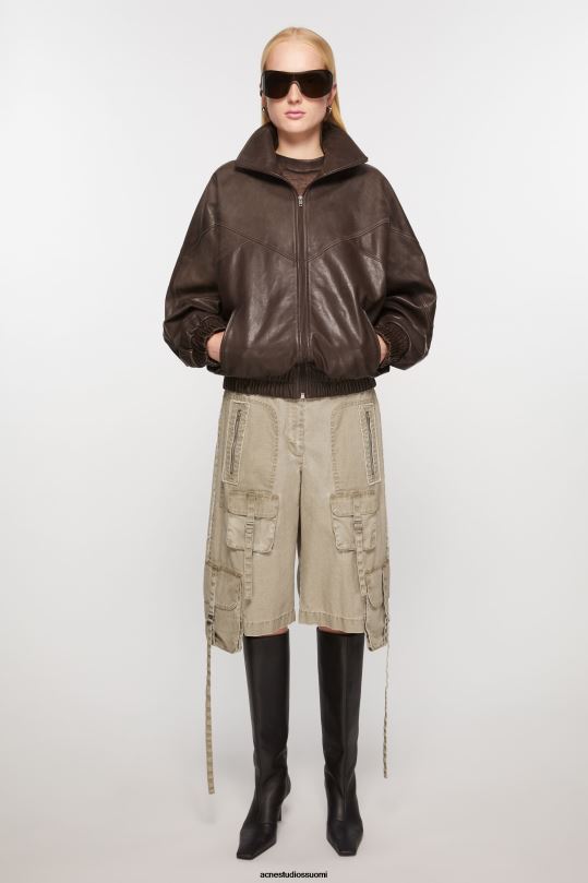 Acne Studios vaatteet khaki beige 0VF2B334 cargo shortsit