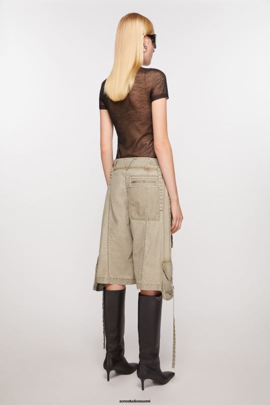 Acne Studios vaatteet khaki beige 0VF2B334 cargo shortsit