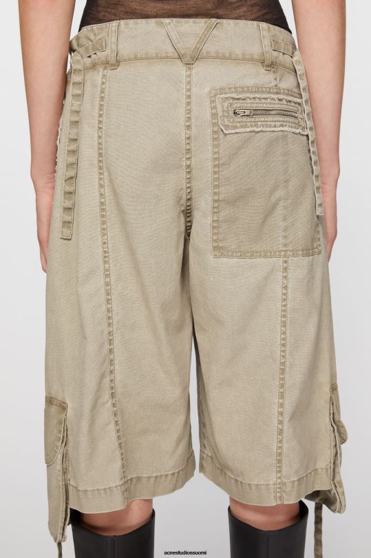 Acne Studios vaatteet khaki beige 0VF2B334 cargo shortsit