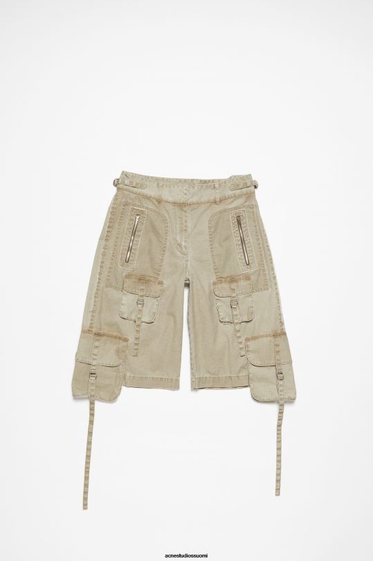 Acne Studios vaatteet khaki beige 0VF2B334 cargo shortsit