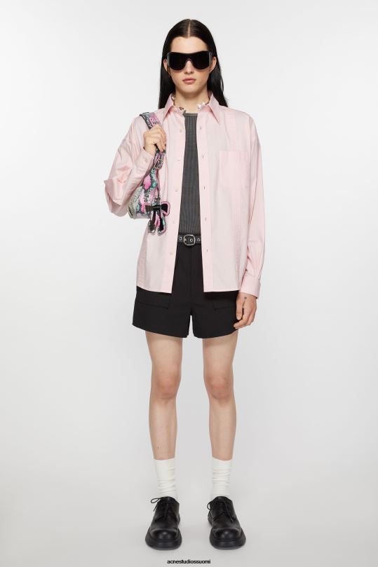 Acne Studios vaatteet musta 0VF2B1067 twill shortsit