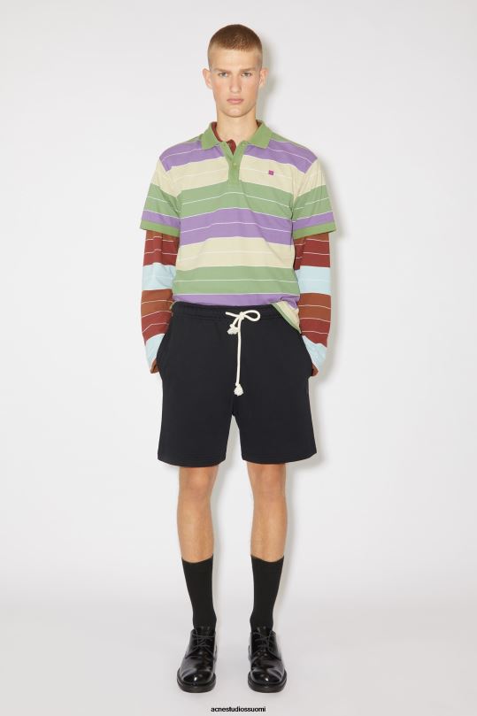 Acne Studios vaatteet musta 0VF2B1076 puuvillaiset hikishortsit unisex