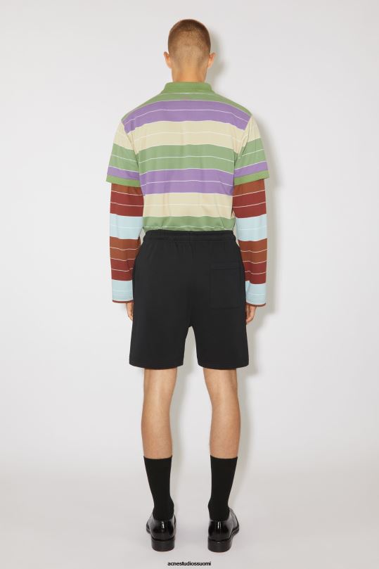 Acne Studios vaatteet musta 0VF2B1076 puuvillaiset hikishortsit unisex