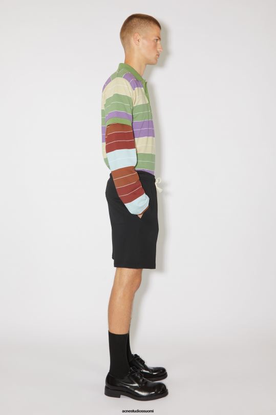 Acne Studios vaatteet musta 0VF2B1076 puuvillaiset hikishortsit unisex