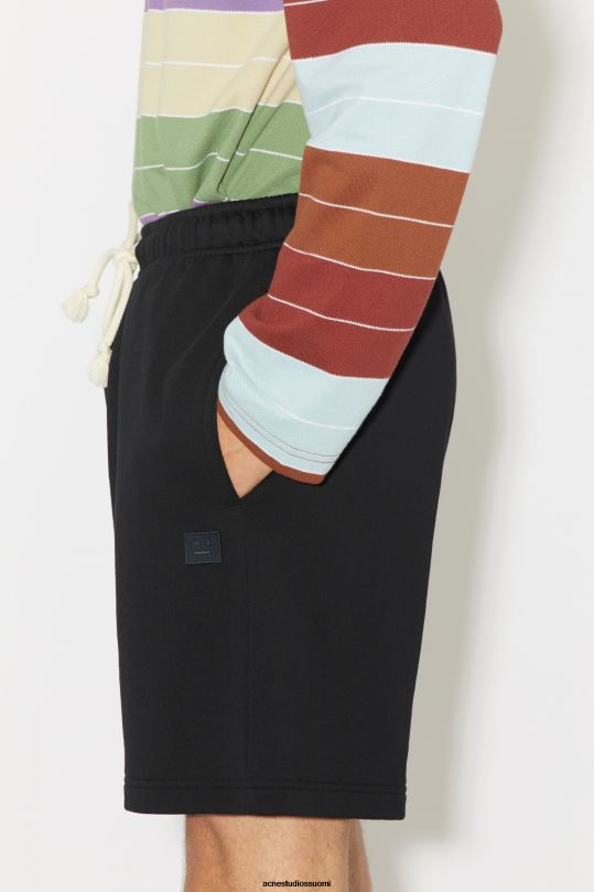 Acne Studios vaatteet musta 0VF2B1076 puuvillaiset hikishortsit unisex