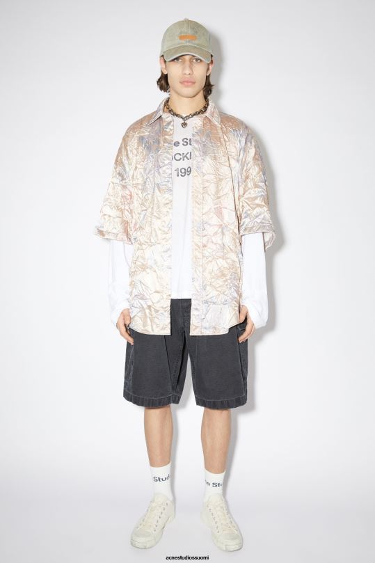 Acne Studios vaatteet musta 0VF2B1079 ripstop shortsit