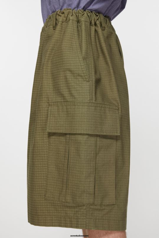 Acne Studios vaatteet oliivinvihreä 0VF2B1069 ripstop shortsit