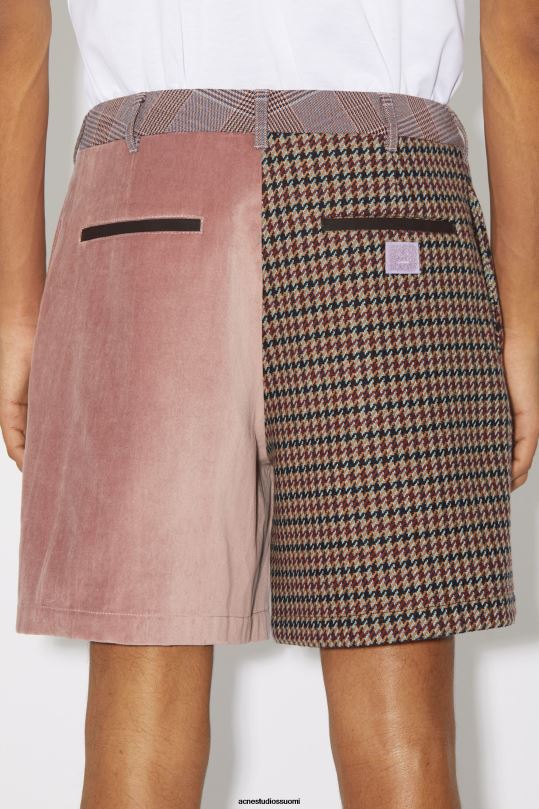 Acne Studios vaatteet pinkki/violetti 0VF2B1075 tilkkutyöshortsit unisex