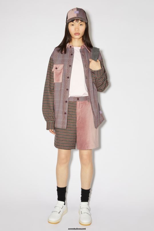 Acne Studios vaatteet pinkki/violetti 0VF2B337 tilkkutyöshortsit unisex