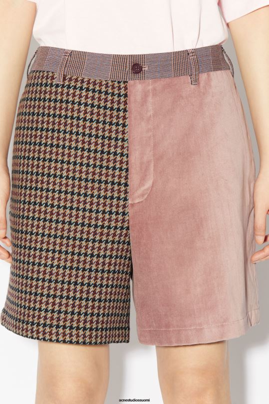 Acne Studios vaatteet pinkki/violetti 0VF2B337 tilkkutyöshortsit unisex