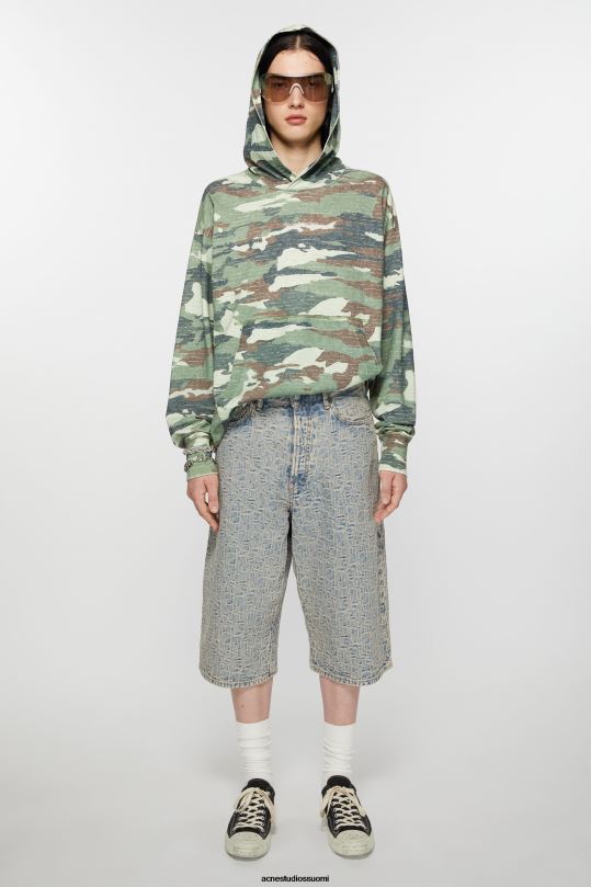 Acne Studios vaatteet sininen/beige 0VF2B1066 farkkushortsit - väljä istuvuus