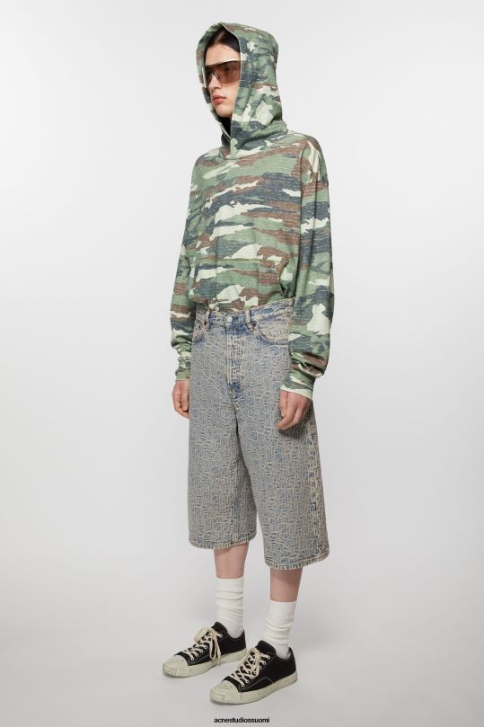 Acne Studios vaatteet sininen/beige 0VF2B1066 farkkushortsit - väljä istuvuus