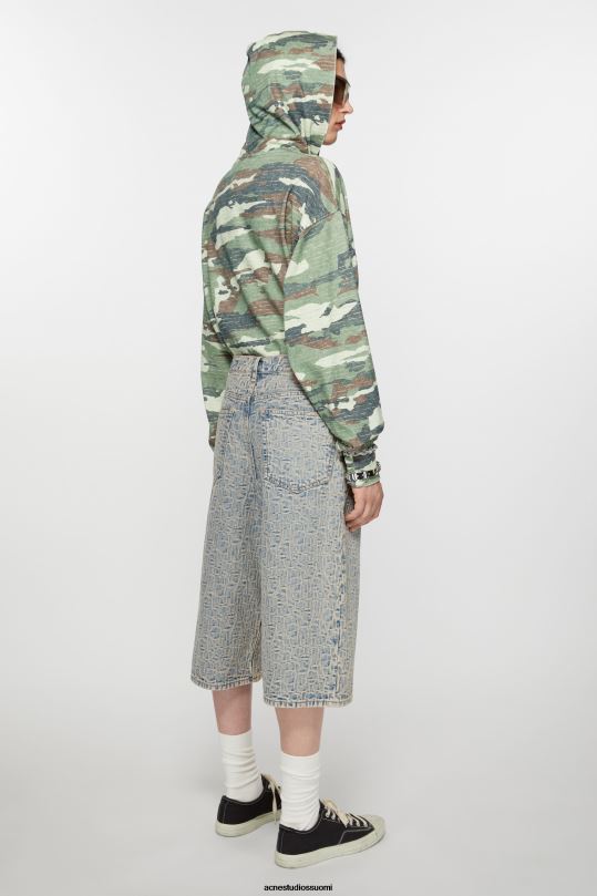 Acne Studios vaatteet sininen/beige 0VF2B1066 farkkushortsit - väljä istuvuus