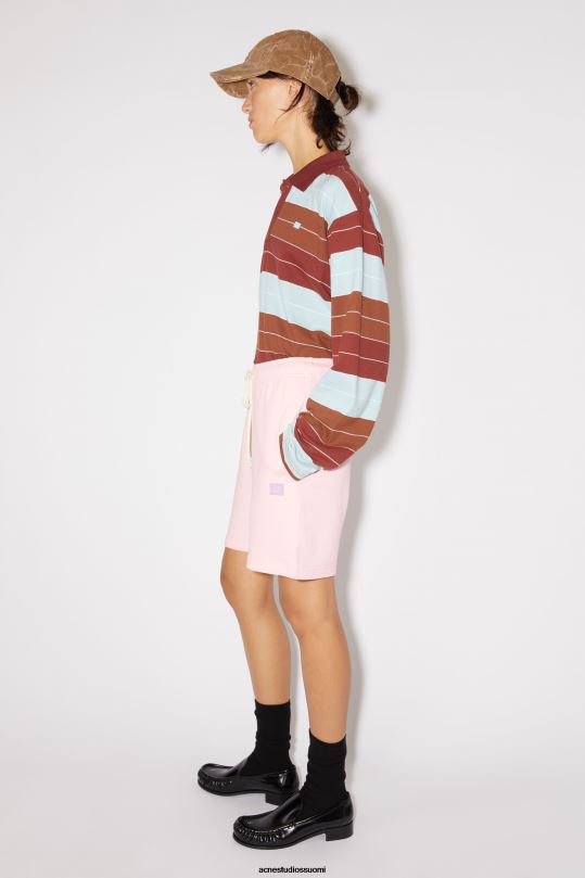 Acne Studios vaatteet vaalea pinkki 0VF2B335 puuvillaiset hikishortsit unisex