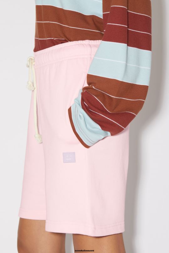 Acne Studios vaatteet vaalea pinkki 0VF2B335 puuvillaiset hikishortsit unisex