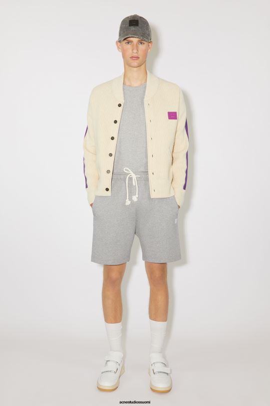 Acne Studios vaatteet vaaleanharmaa melansi 0VF2B1078 puuvillaiset hikishortsit unisex