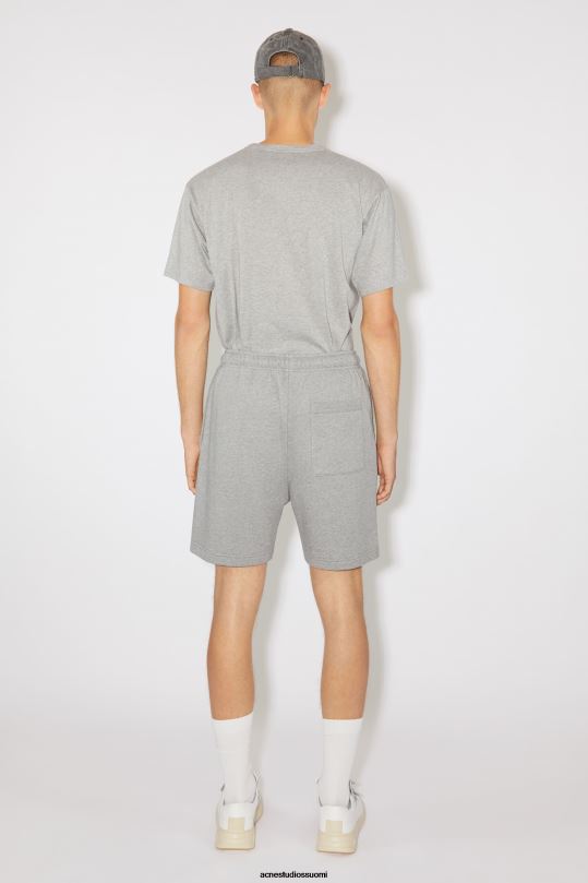 Acne Studios vaatteet vaaleanharmaa melansi 0VF2B1078 puuvillaiset hikishortsit unisex