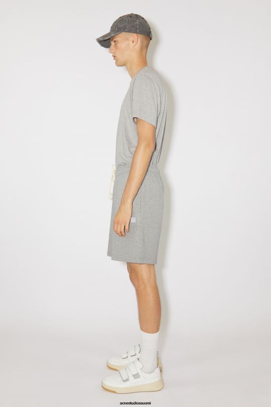 Acne Studios vaatteet vaaleanharmaa melansi 0VF2B1078 puuvillaiset hikishortsit unisex