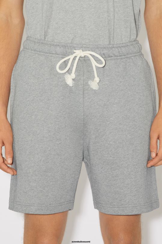 Acne Studios vaatteet vaaleanharmaa melansi 0VF2B1078 puuvillaiset hikishortsit unisex