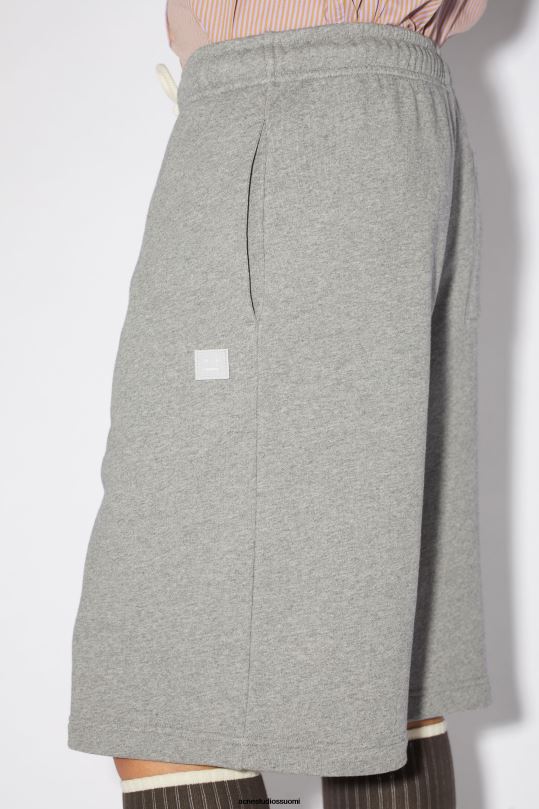 Acne Studios vaatteet vaaleanharmaa melansi 0VF2B1195 fleece hiki shortsit
