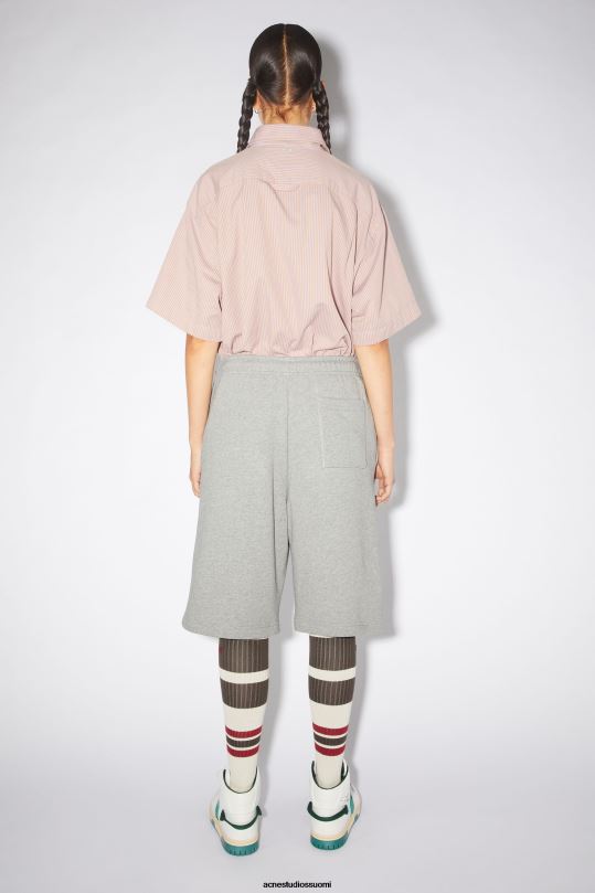 Acne Studios vaatteet vaaleanharmaa melansi 0VF2B434 fleece hiki shortsit