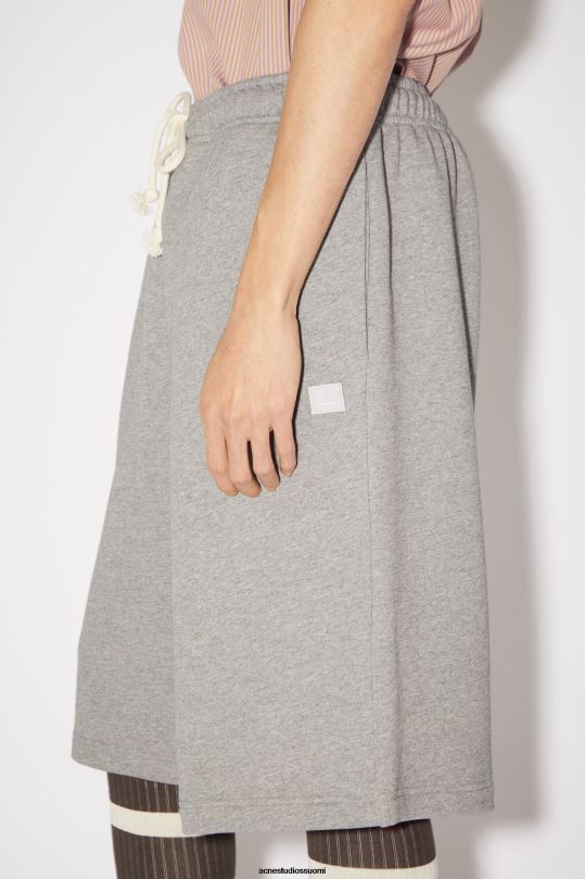 Acne Studios vaatteet vaaleanharmaa melansi 0VF2B434 fleece hiki shortsit
