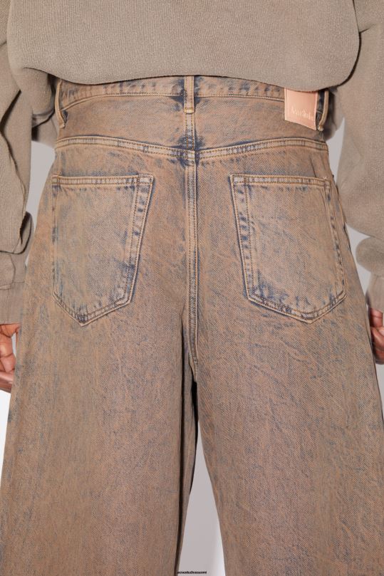 Acne Studios vaatteet vaaleanpunainen/harmaa 0VF2B1083 löysät farkkushortsit