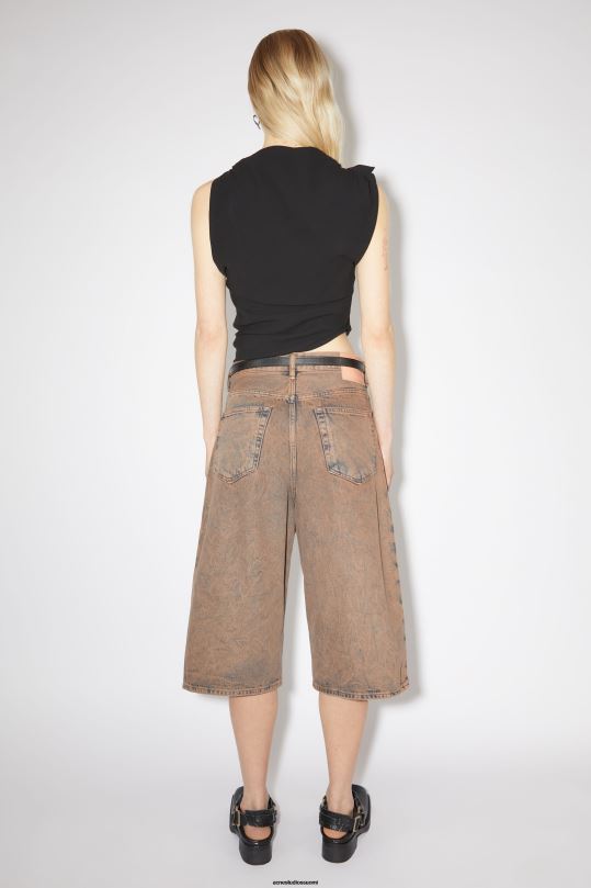 Acne Studios vaatteet vaaleanpunainen/harmaa 0VF2B341 löysät farkkushortsit